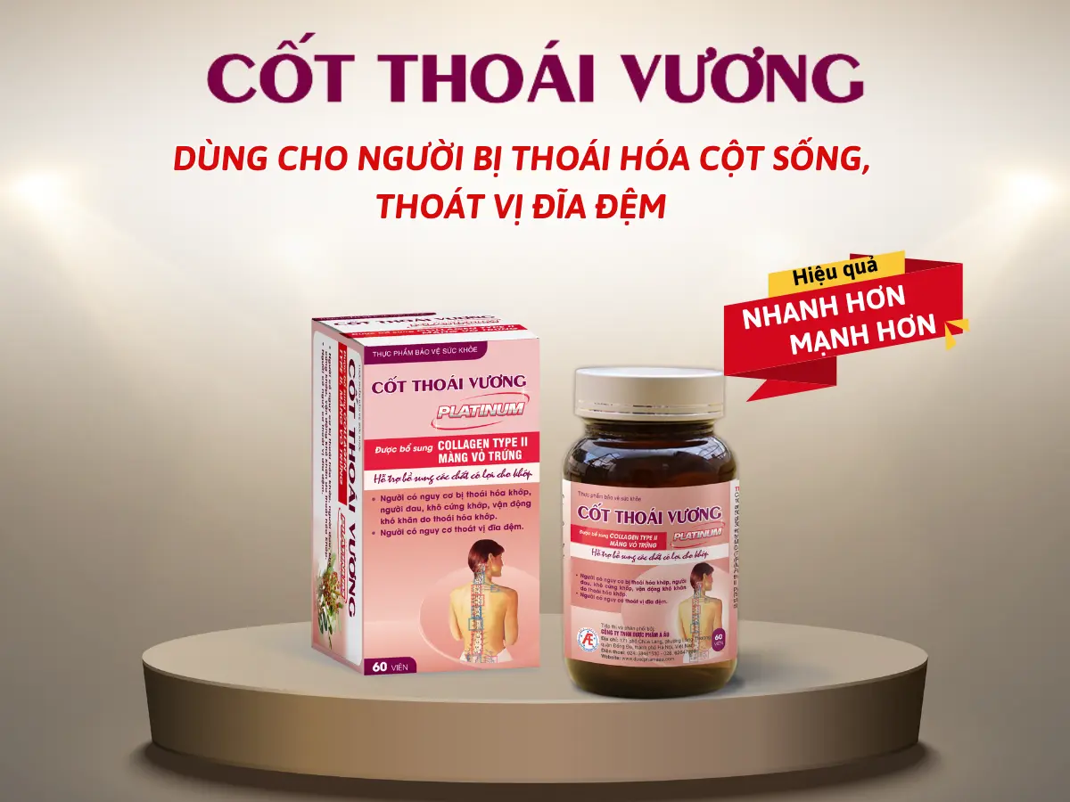 Cốt Thoái Vương Platinum giúp giảm đau lưng nhanh mạnh hơn.webp